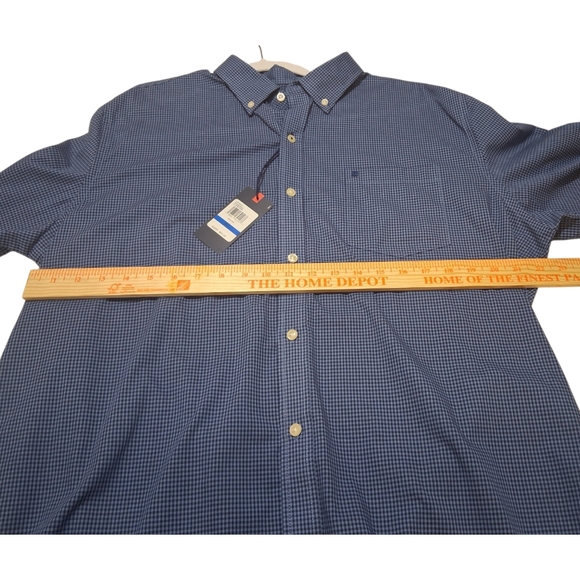 NWT IZOD RIVIERA Sz. XL Blue Long Sleeve Casual Button Down Shirt - Picture 3 of 12